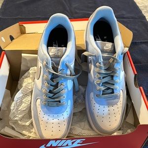 Nike Air Force One - men’s size 9 Never worn custom white/grey/blue